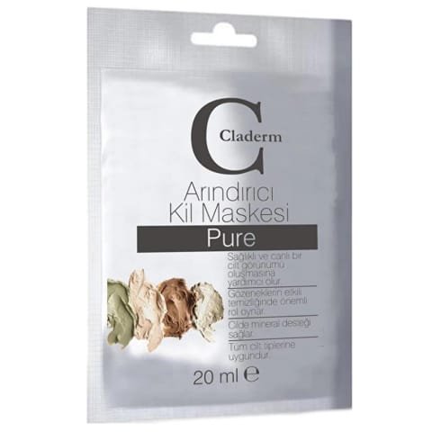 ماسک خاک رس پاک‌کننده Claderm Pure 20 میلی‌لیتر