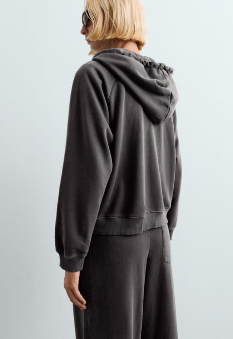 ست کامل سویشرت و شلوار فراستی راسته رنگ Anthracite با لبه قابل تنظیم