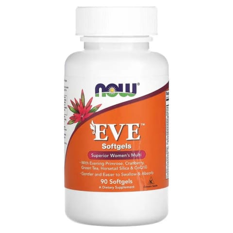 NOW Foods مولتی ویتامین EVE Superior Women's Multi Vitamin (Molybdenum + Inositol + Selenium + CoQ10، ۹۰ سافتجل)