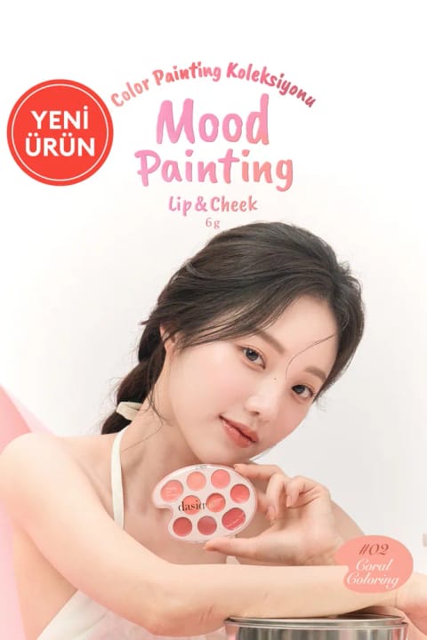 dasique پالت رژ لب و رژگونه ۹ رنگ Mood Painting Lip & Cheek Palette (#02 Co...