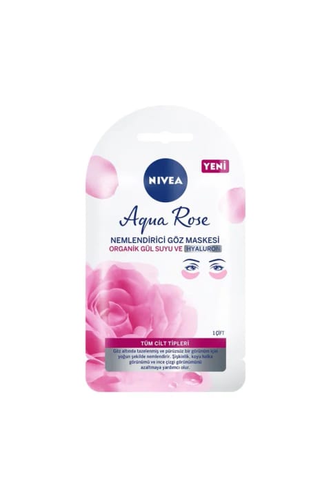 NIVEA Aqua Rose ماسک آبرسان دور چشم با هیالورون و آب گل ارگانیک ۵۰ گرم