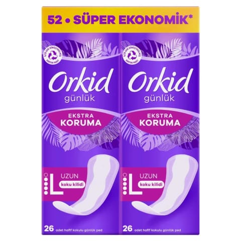 Orkid Günlük Koruma Eko Long Günlük Ped 52'li