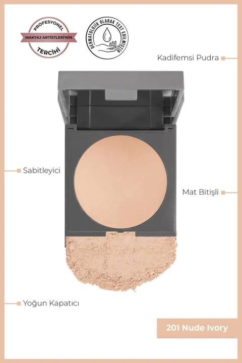 پودر فیکس و کانسیلر متراکم با ماتکنندگی Alix Avien - Baked Powder 201 Nu...
