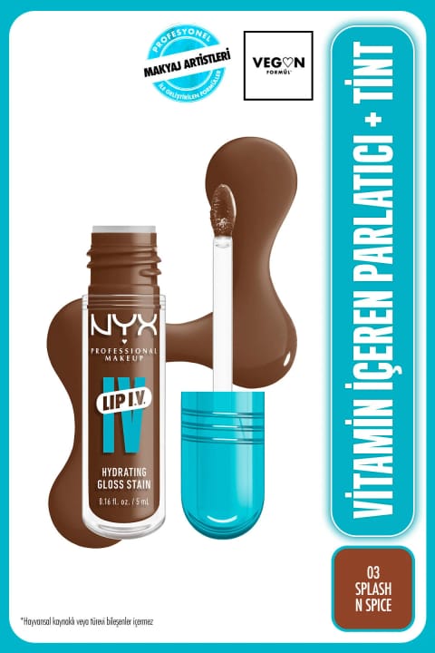 NYX Professional Makeup LIP I.V. ویتامینه براق‌کننده + تینت - 03 Splash