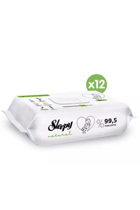 Sleepy Sleppy Natural دستمال مرطوب 12×90 عددی
