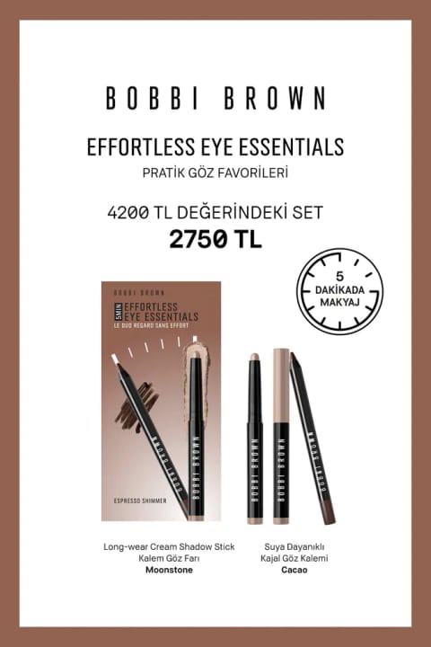 ست آرایش چشم دو عددی BOBBI BROWN Efortless Eye Essentials - Espresso Shimmer