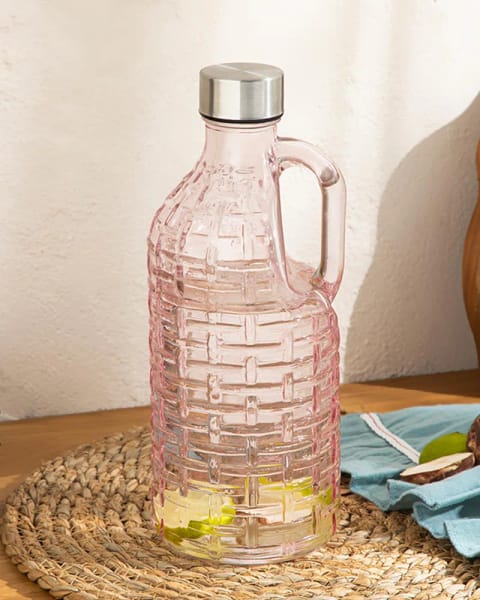 بطری شیشه‌ای Micale 1000 ml صورتی