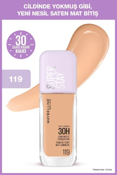 میبلین نیویورک فونداسیون Super Stay Lumi Matte - 119