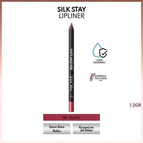 Note Silk Stay Lipliner 05 Roselle