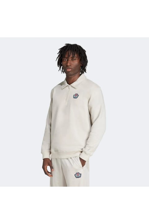 سویشرت نیمهزیپ مردانه adidas Graphic بژ