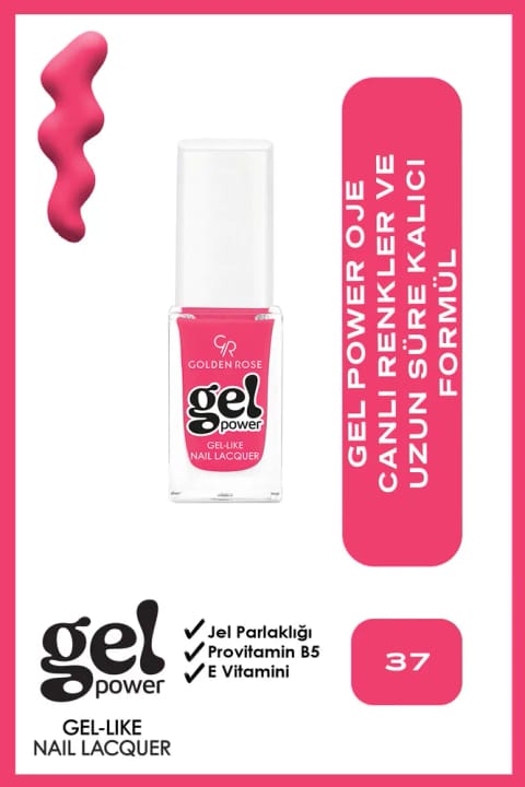 Golden Rose Gel Power ژللاک ناخن شماره 37