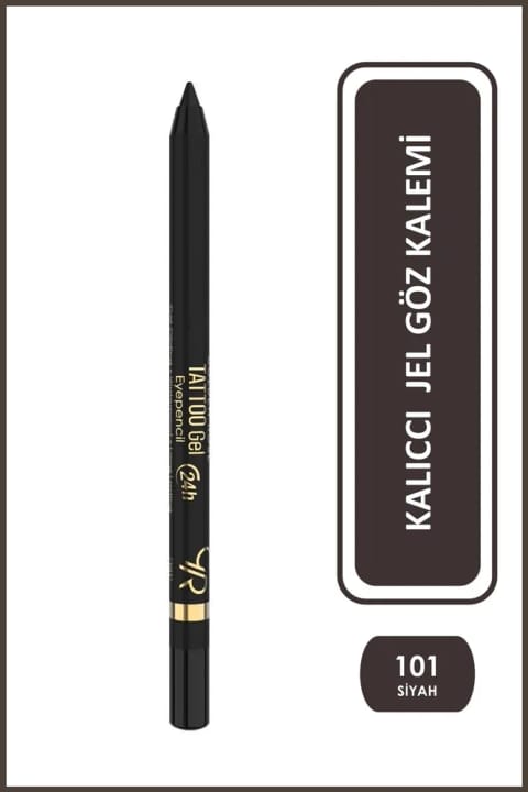 Golden Rose Tattoo Gel Eyepencil - 101 Noir - مداد ژلهای چشم با ماندگاری طولانی