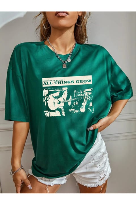 تیشرت طرحدار چاپی All Things Grow یونیسکس uyguntarz