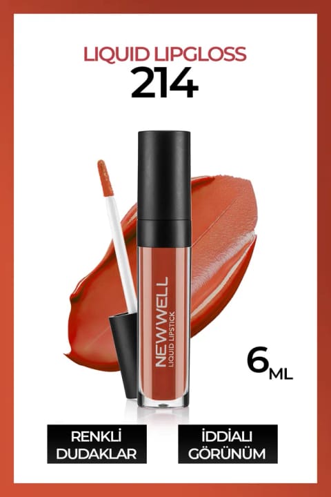 New Well رژ لب مایع - Liquid Lipgloss d 214