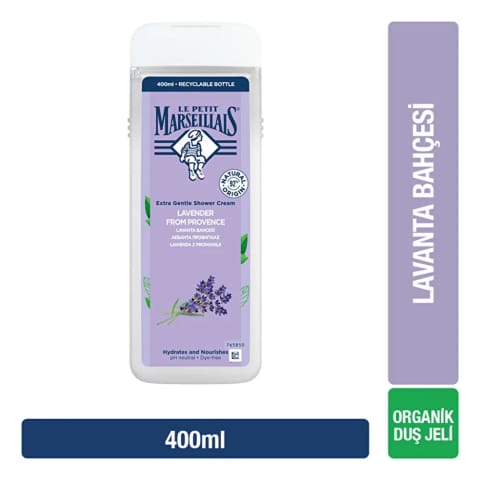 Le Petit Marseillais شاور ژل باغ اسطوخودوس 400 میلی‌لیتر