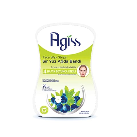 نوار اپیلاسیون صورت Agiss Sirli ۲۸ عددی (مناسب پوست حساس)