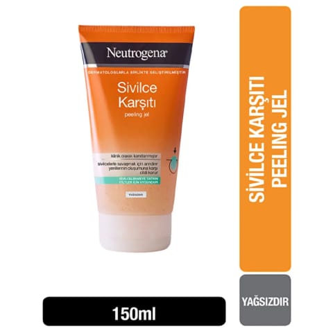 Neutrogena ژل شستشوی صورت ضد جوش لایهبردار ۱۵۰ میلیلیتر