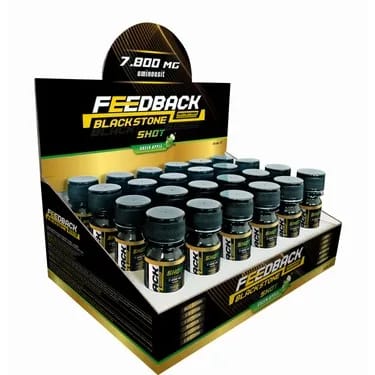 Feedback Nutrition Black Stone Shot Preworkout با طعم سیب سبز ۲۴ عددی ۶۰ میلی‌لیتری، ۴۸ سروینگ