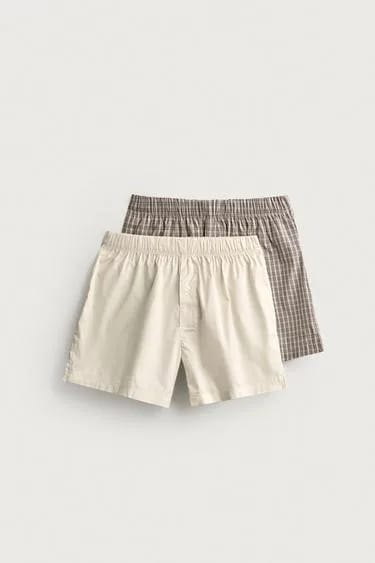 2-PACK POPLIN BOXERS طرح‌دار