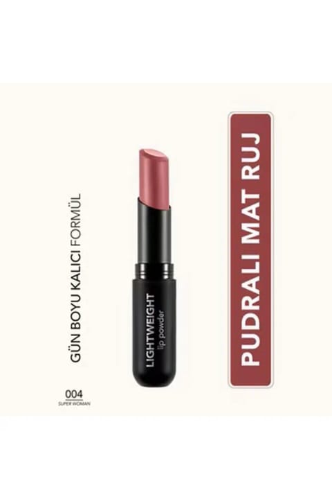 Flormar Lightweight Lip Powder Ultra Hafif Mat Ruj No: 004