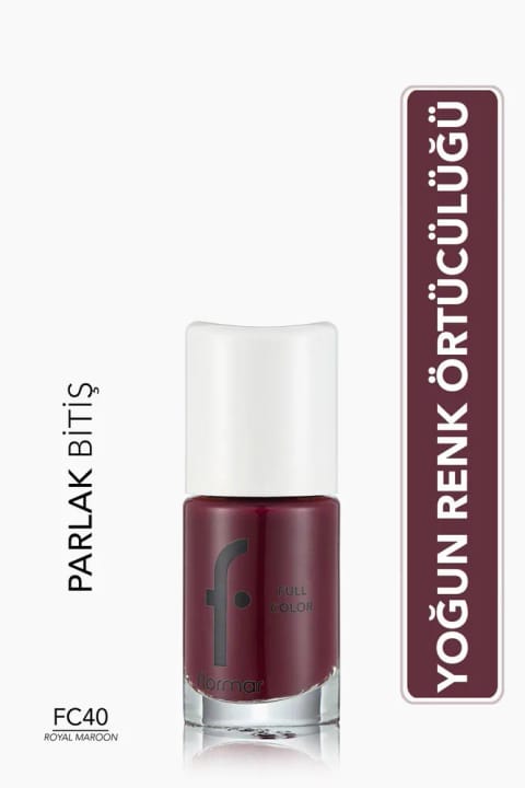 Flormar Full Color Nail Enamel - اف سی 40 رویال مارون