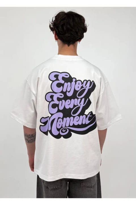 zaee تیشرت Oversize طرحدار Enjoy Every Moment