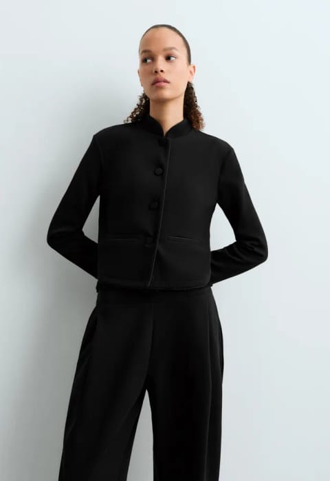 Shawl collar کاپشن نخی