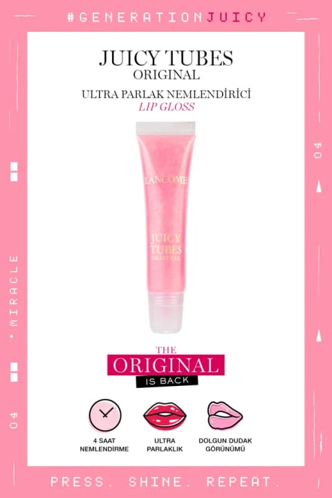 Lancome Juicy Tubes مرطوبکننده لیپ گلاس براقکننده لب 04 Miracle 36059...