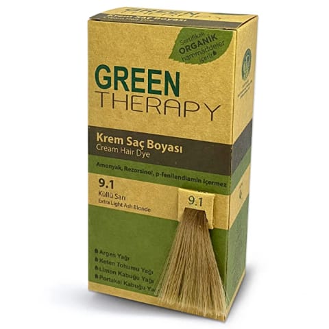 کرم رنگ مو Green Therapy 9.1 خاکستری روشن