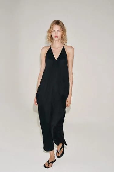 ZW Collection پیراهن ساتن دراپه