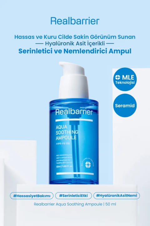 Real Barrier مرطوبکننده آمپول حاوی هیالورونیک اسید خنککننده پوست حساس