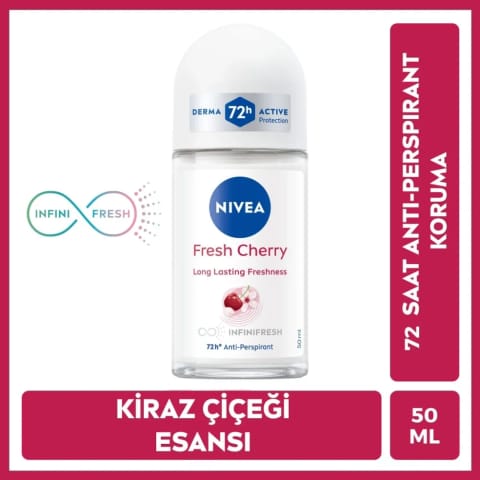 NIVEA Fresh Cherry دئودورانت رولآن زنانه ۵۰ میلیلیتر