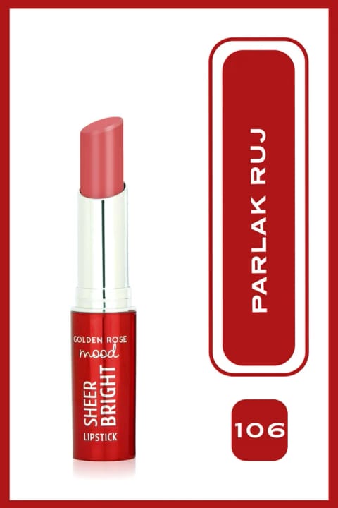 Golden Rose رژ لب شاین برایت مود شماره 106 پیچی پینک