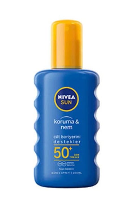 NIVEA اسپری ضد آفتاب مرطوبکننده محافظت و آبرسانی SPF 50+ حجم 200 میلیلیتر