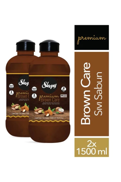 Sleepy Premium Brown Care سری مایع صابون 2x1500 ml