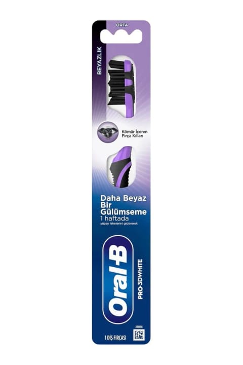 Oral-B مسواک سفیدکننده Pro-3dwhite با زغال، سایز متوسط