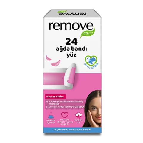 Remove Care نوار اپیلاسیون صورت برای پوست حساس ۲۴ عددی