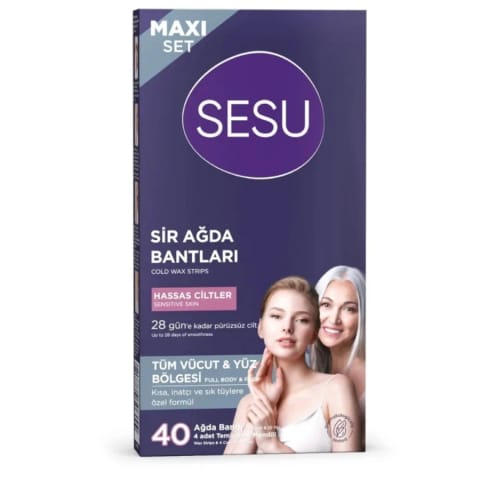 Sesu ست ماکسی مخصوص پوست حساس نوار اپیلاسیون ۴۰ عددی