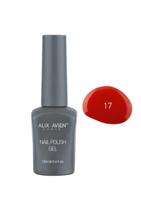 Alix Avien ژل پولیش قرمز پرچمی UV دائمی 17 - 12 میلیلیتر