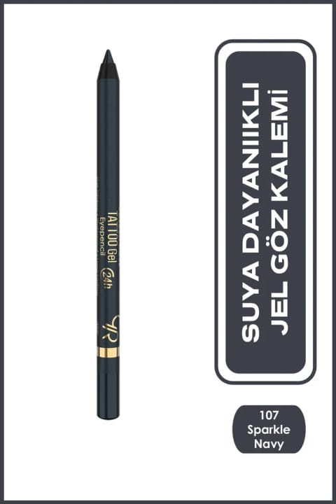 Golden Rose Tattoo Gel Eyepencil - 107 Sparkle Navy