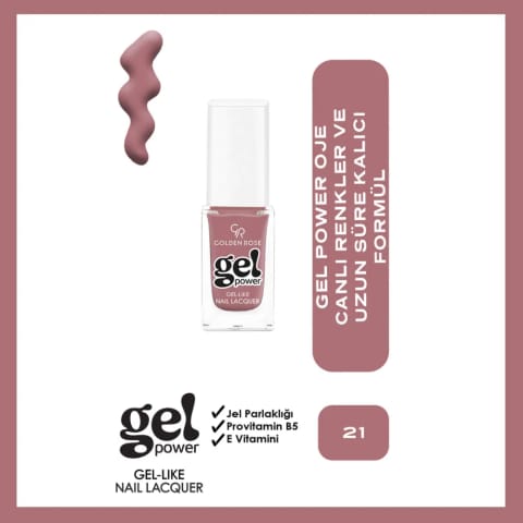 Golden Rose Power Gel Like Nail Oje شماره 21