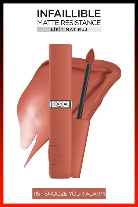رژ لب مایع مات L'Oreal Paris Infaillible Matte Resistance - 115 Snooze Your Alarm