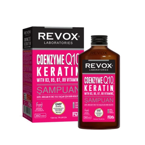 شامپو مراقبت از مو مجموعه ویژه Revox با CoQ10 و Keratin و کمپلکس B Vitamin، 360 میلی‌لیتر