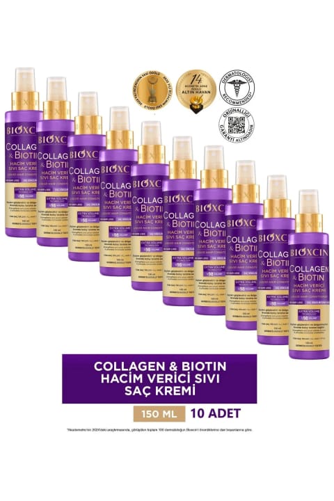 Bioxcin Collagen Biotin مایع حجمدهنده مو 10x150ml