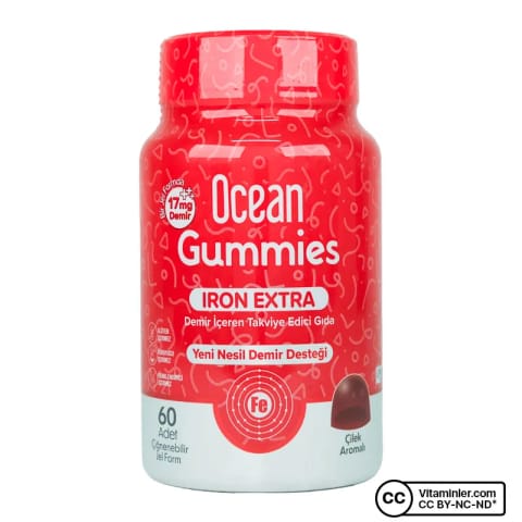Ocean Gummies Iron Extra 60 عدد ژل جویدنی