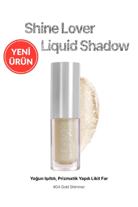 Cre'ars سایه مایع درخشان و منشوری Shine Lover Liquid Shadow — 04 Gold Shimmer
