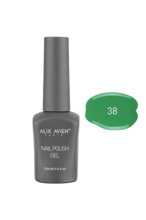 Alix Avien ژل پولیش سبز تیره دائمی UV - 12 میلی‌لیتر