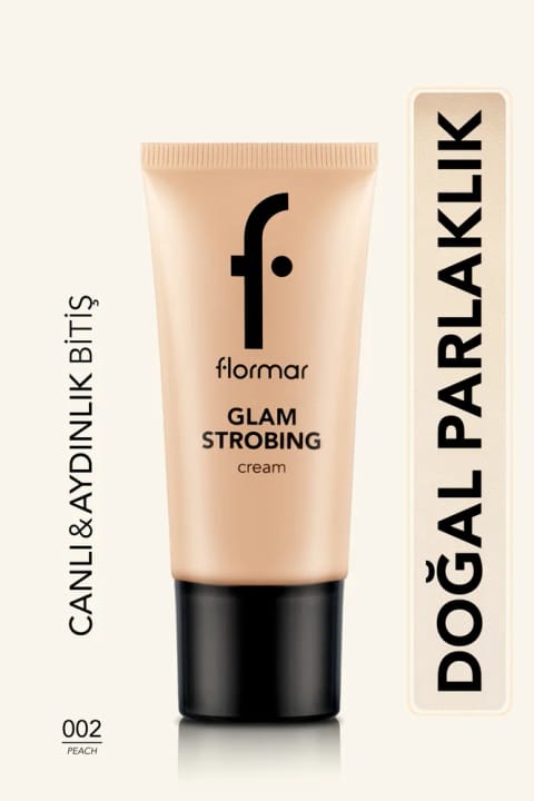 Flormar Glam Strobing Cream - ۰۰۲ Peach (مکآپ بیس روشنکننده)