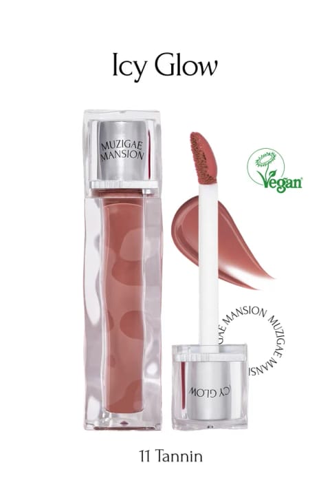 Muzigae Mansion Icy Glow Long-Lasting Shiny Lip Gloss (09 Chill) — 11 Tannin