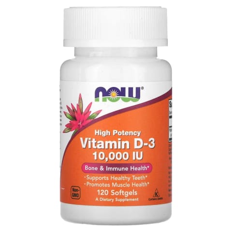 NOW Foods ویتامین D3 پرقدرت ۱۰۰۰۰ IU